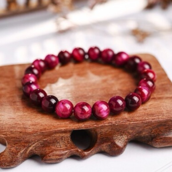 Hand Crafted Jewelry - 🆕New Pink Tiger’s Eye 8mm Healing Gemstone Bracelet